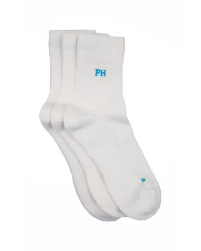 Men PEPER HAROW 3 Pack Essential Quarter Mens Sport Socks - White £27.00