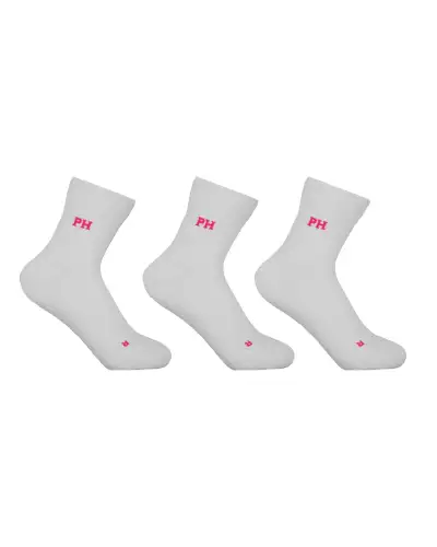 Women PEPER HAROW 3 Pack Essential Quarter Womens Sport Socks - White £24.00