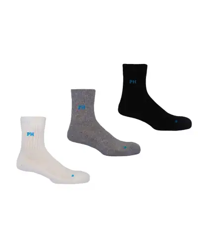Men PEPER HAROW 3 Pack Essential Quarter Mens Sport Socks - Mixed £27.00