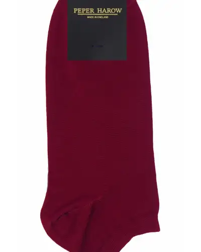 Men PEPER HAROW Classic Mens Trainer Socks Bundle - Burgundy Burnt Orange £18.00