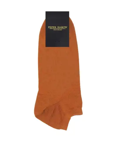 Men PEPER HAROW Classic Mens Trainer Socks Bundle - Burgundy Burnt Orange £18.00
