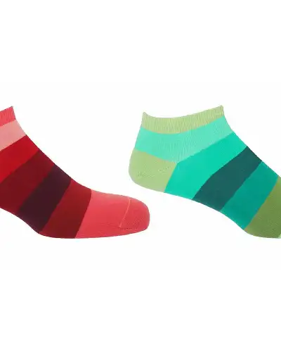 Men PEPER HAROW Block Stripe Mens Trainer Socks Bundle - Fire Earth £18.00