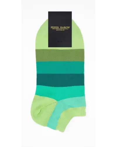 Men PEPER HAROW Block Stripe Mens Trainer Socks Bundle - Fire Earth £18.00