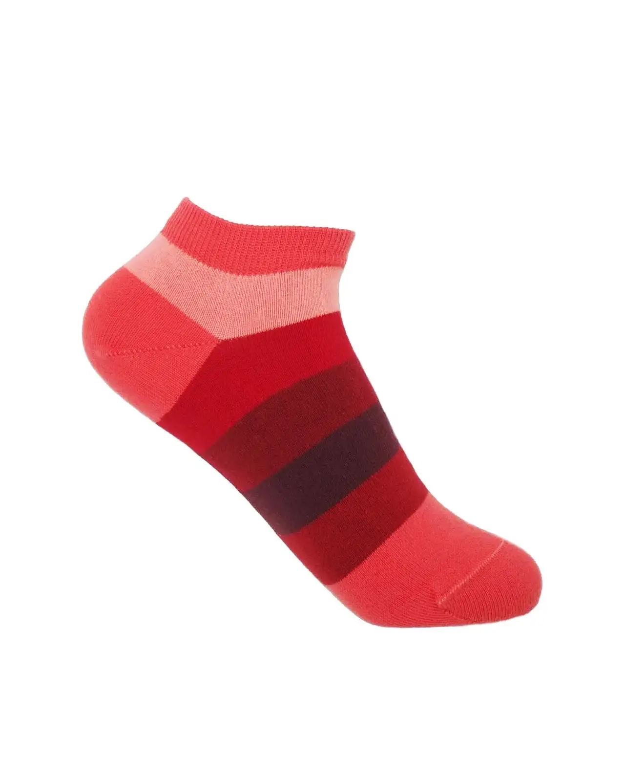 Women PEPER HAROW Block Stripe Womens Trainer Socks - Fire £11.00