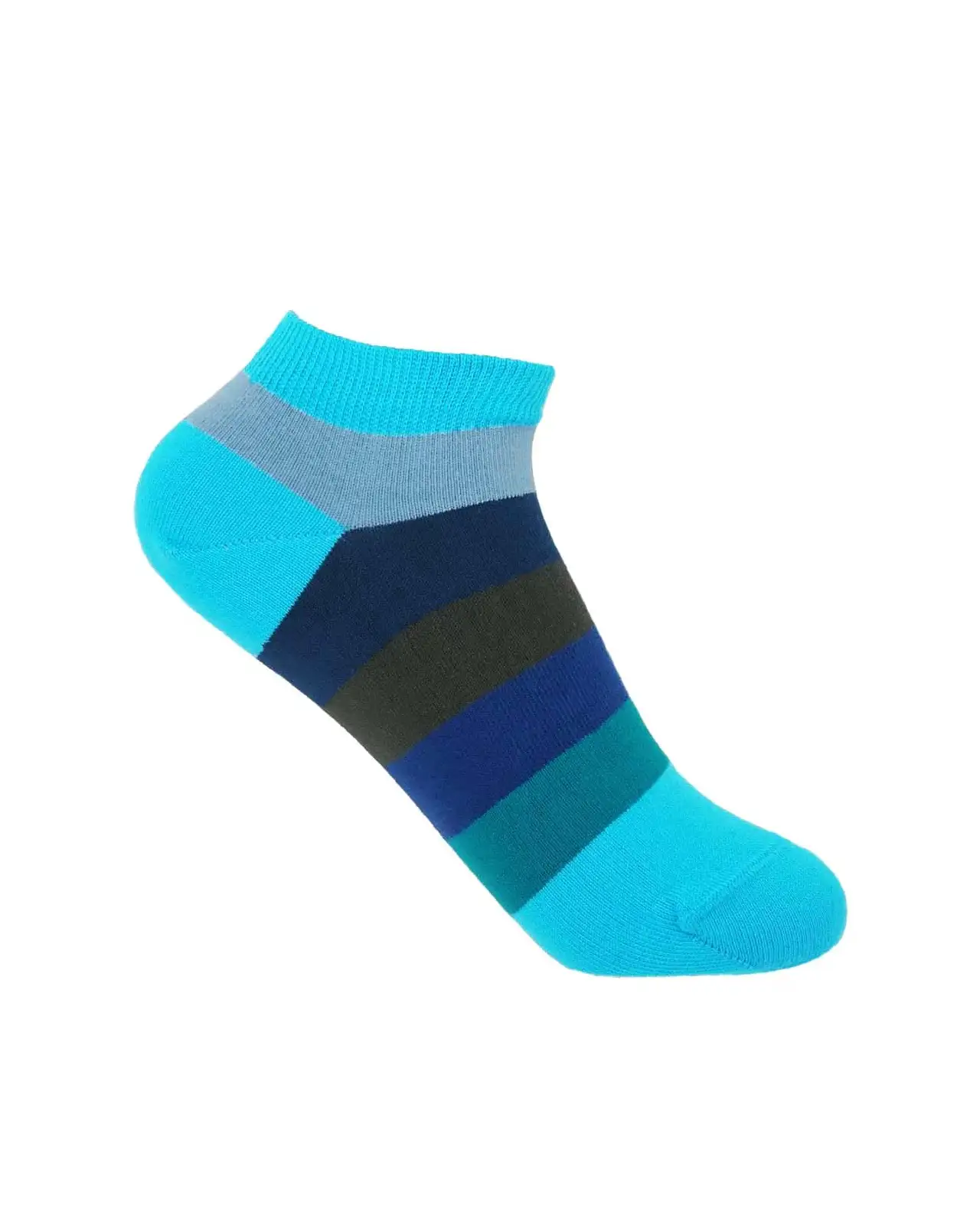 Women PEPER HAROW Block Stripe Womens Trainer Socks - Aqua £11.00