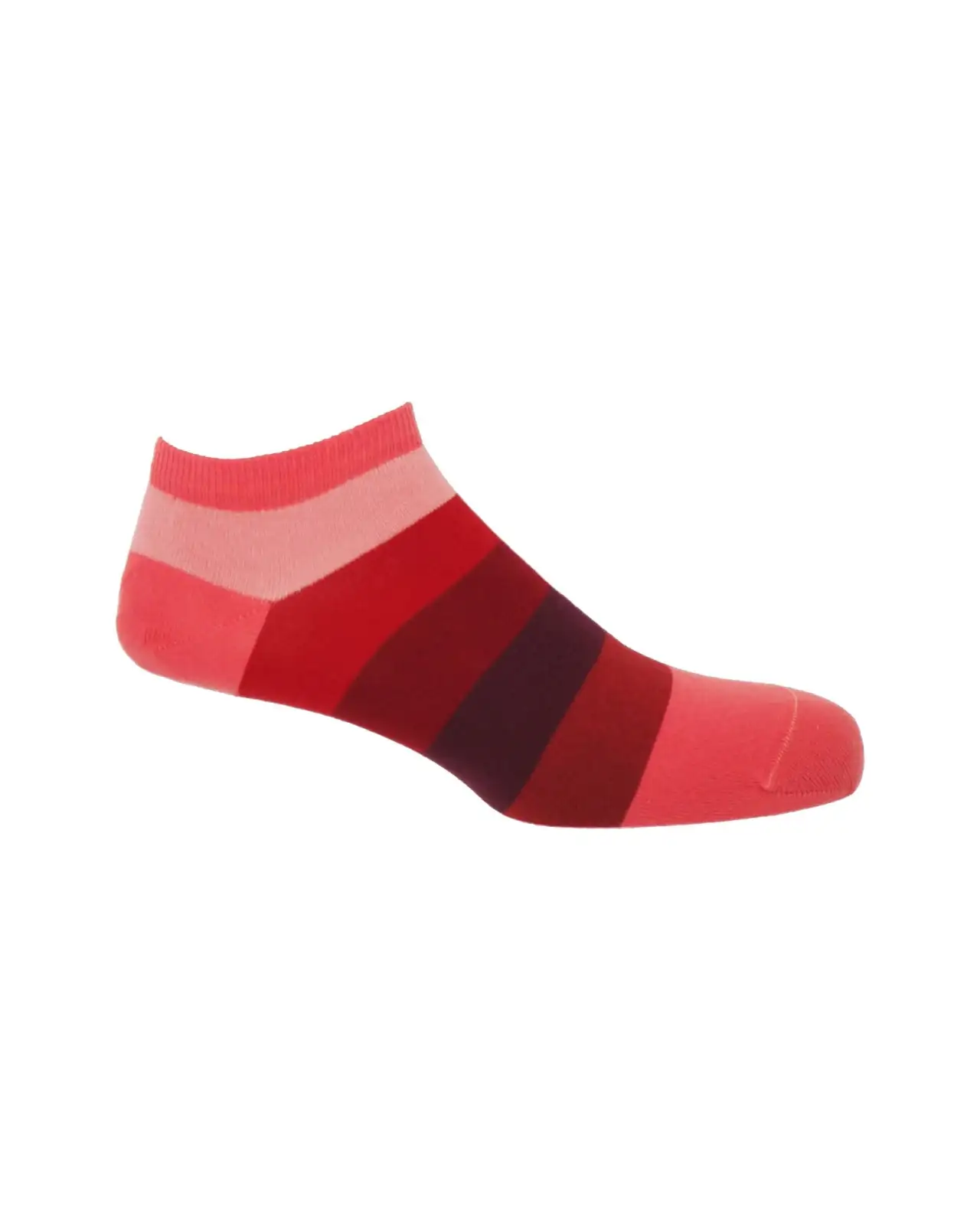 Men PEPER HAROW Block Stripe Mens Trainer Socks - Fire £13.00