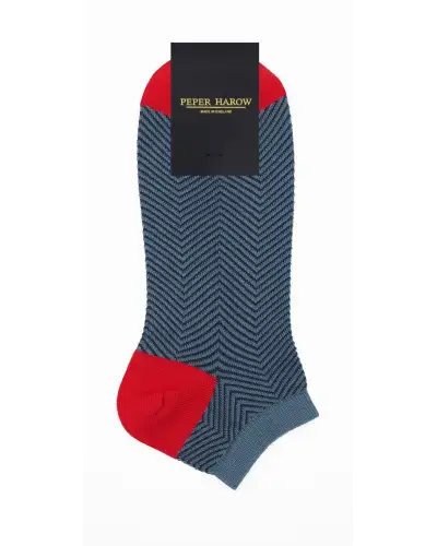 Men PEPER HAROW Lux Taylor Mens Trainer Socks - Blue £13.00