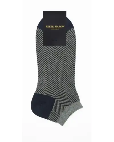 Men PEPER HAROW Lux Taylor Mens Trainer Socks - Grey £13.00