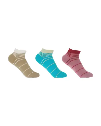 Retro Womens Trainer Socks Bundle - Beige Blue Musk | PEPER HAROW PH 8008726872238 Women Sock