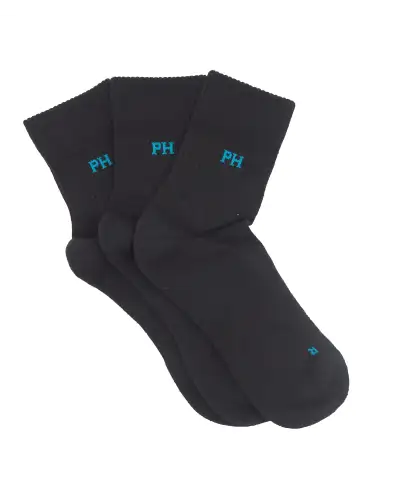 Men PEPER HAROW 3 Pack Essential Quarter Mens Sport Socks - Black £27.00