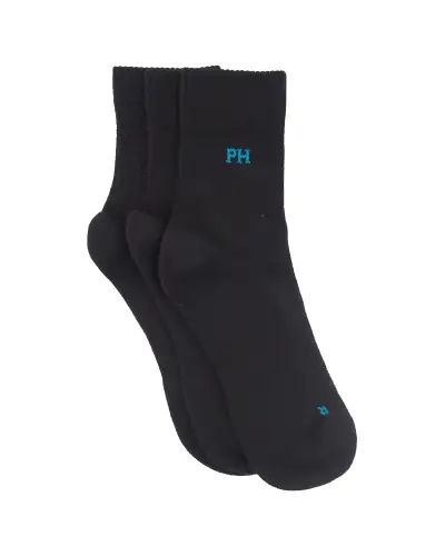 Men PEPER HAROW 3 Pack Essential Quarter Mens Sport Socks - Black £27.00