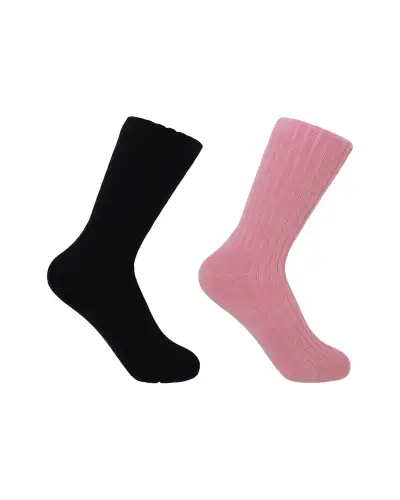 Women PEPER HAROW Ribbed Womens Bed Socks Bundle - Pink Black £27.00