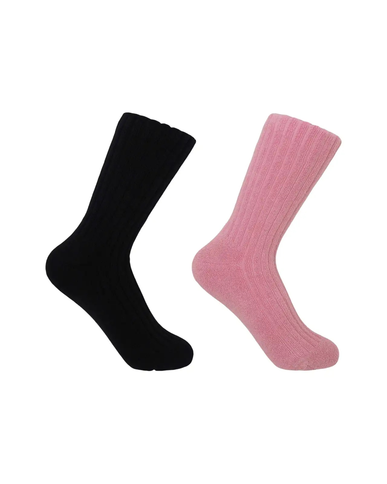 Women PEPER HAROW Ribbed Womens Bed Socks Bundle - Pink Black £27.00