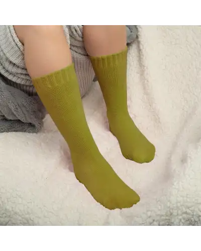 Women PEPER HAROW Ribbed Cuff Womens Bed Socks - Green £15.00