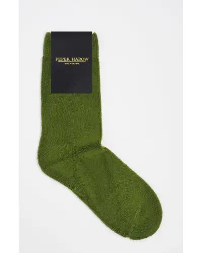 Men PEPER HAROW Ribbed Cuff Mens Bed Socks - Green £15.00