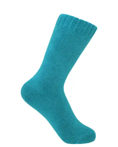 Ribbed Cuff Womens Bed Socks - Aqua | PEPER HAROW PH 7526471172270 Women Sock