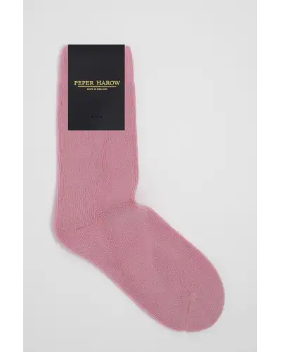 Men PEPER HAROW Ribbed Cuff Mens Bed Socks - Pink £15.00