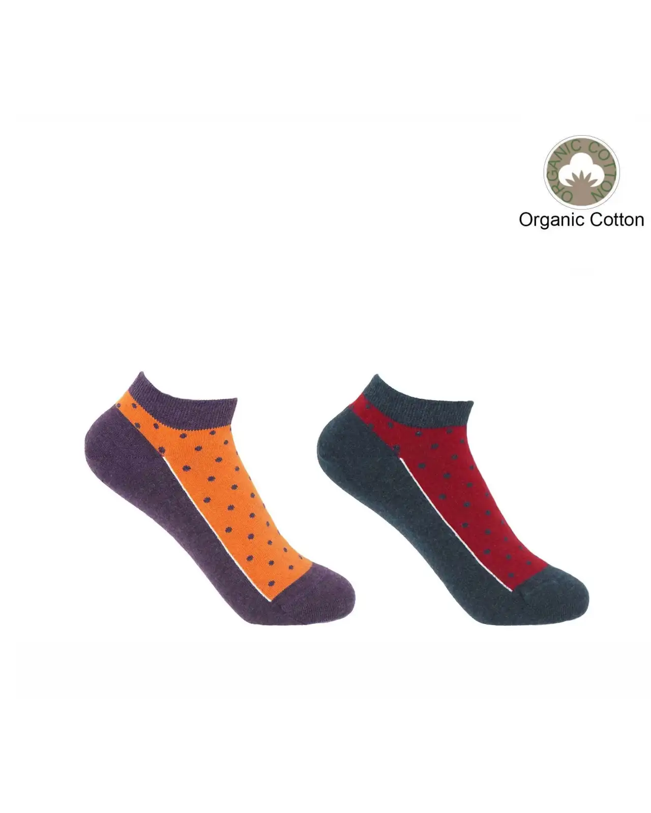 Women PEPER HAROW Polka Womens Organic Trainer Socks Bundle - Berry Denim £17.00