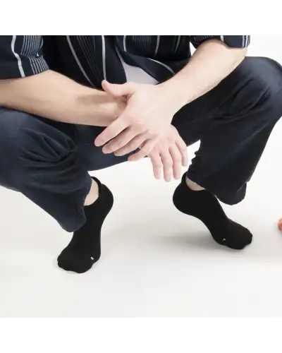 Men PEPER HAROW Mens Black Trainer Sport Socks Bundle - Organic £59.00