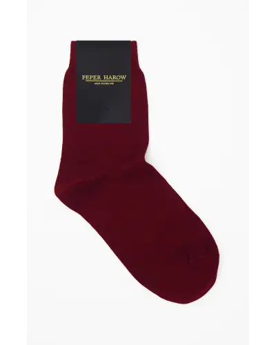 Women PEPER HAROW Classic Womens Socks - Burgundy £15.00
