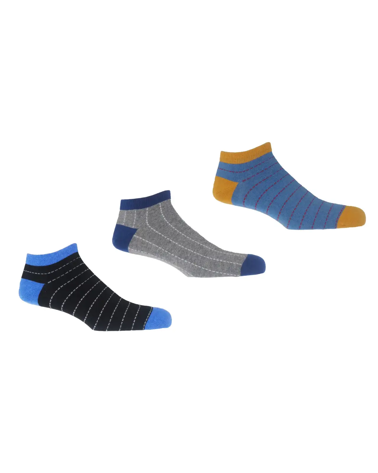 Men PEPER HAROW Dash Mens Trainer Socks Bundle - Black Grey Blue £27.00