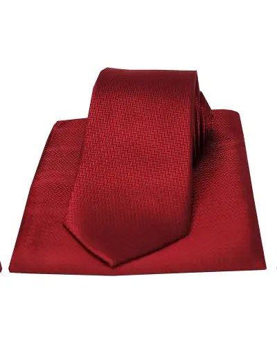 Pocket Square Soprano Ties Soprano Burgundy Herringbone Silk Tie And Pocket Square £34.00