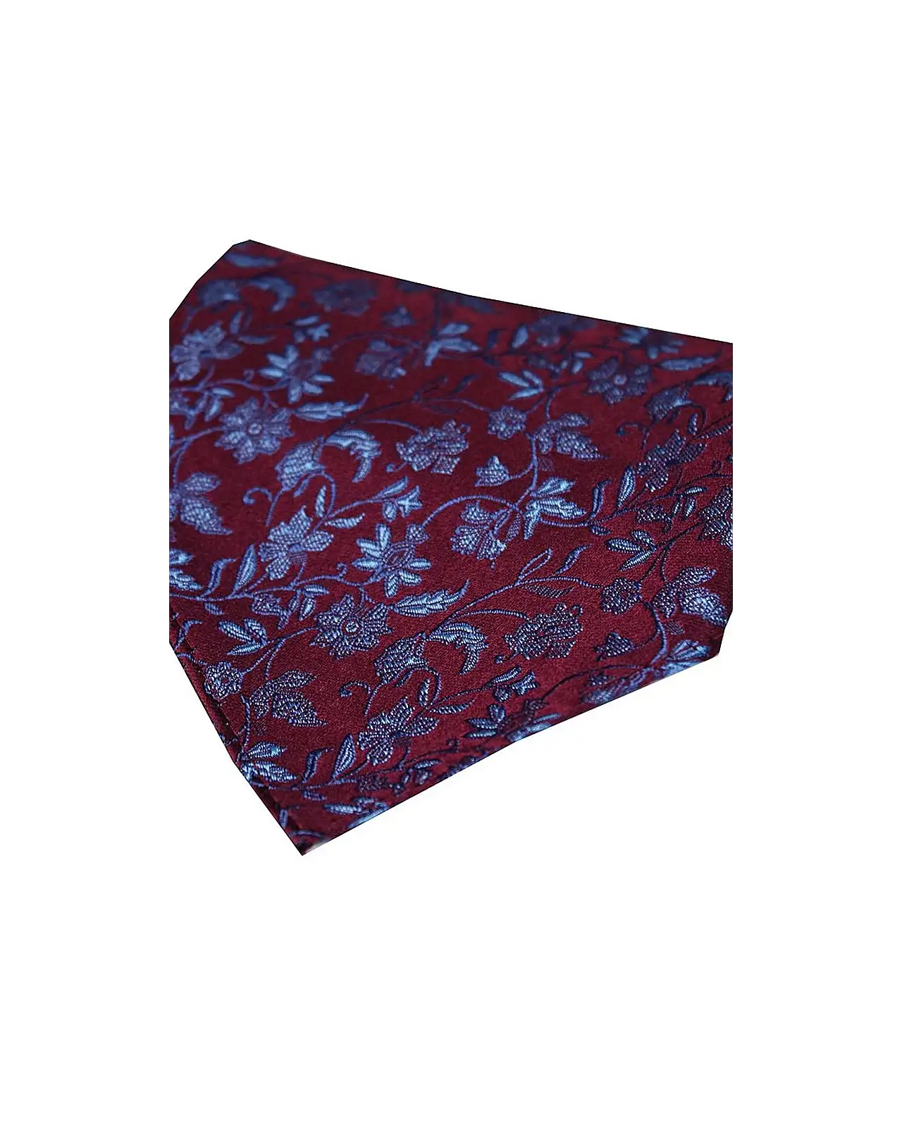 Silk Hankies Soprano Ties Soprano Wine With Small Blue Flowers Silk Hanky £15.00