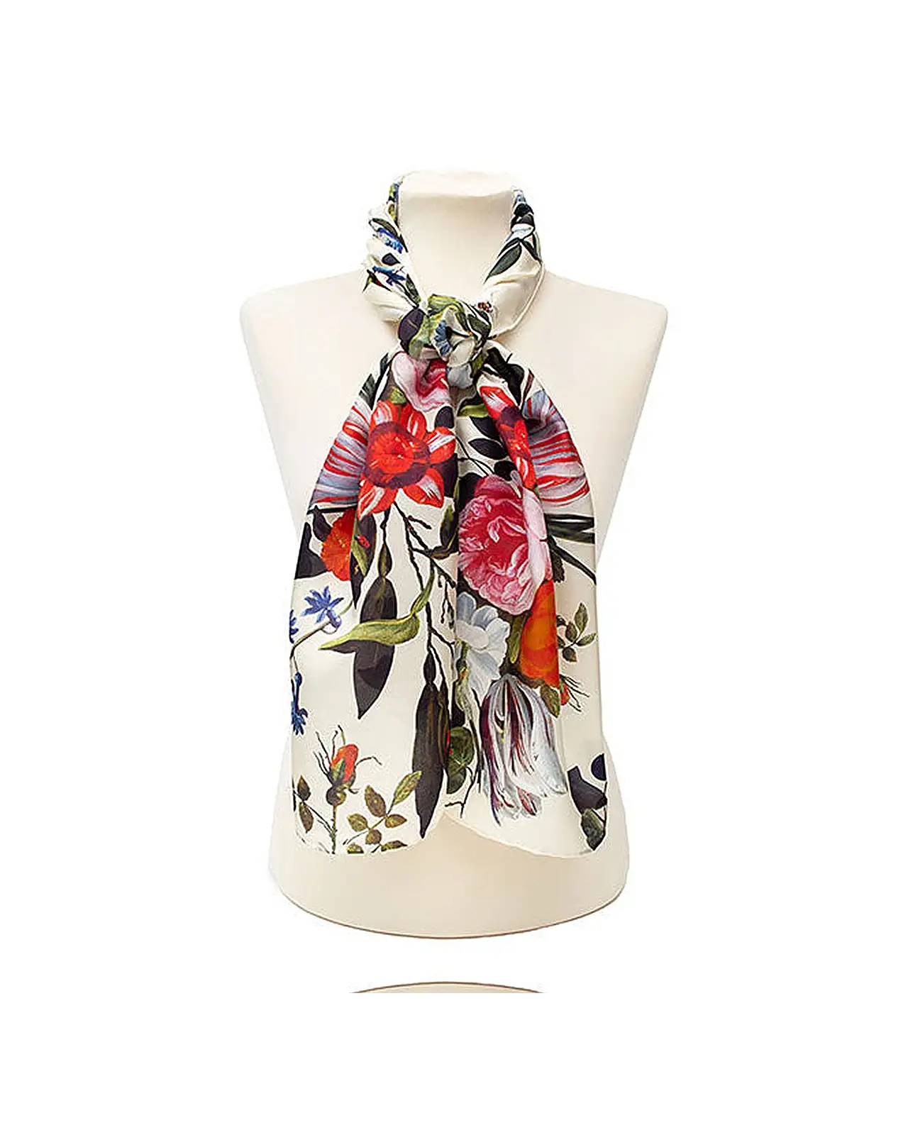 Scarves Fox and Chave Van Kessel Cream Silk Habotai Scarf £42.00