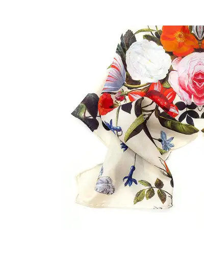 Scarves Fox and Chave Van Kessel Cream Silk Habotai Scarf £42.00