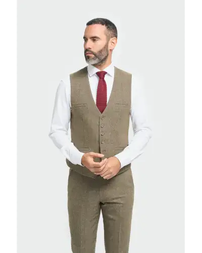 Waistcoats Victory and Innsbruck Gaston Sage Tweed Waistcoat £25.00