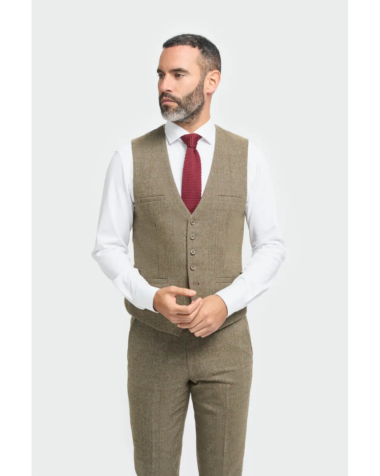 Waistcoats Victory and Innsbruck Gaston Sage Tweed Waistcoat £25.00