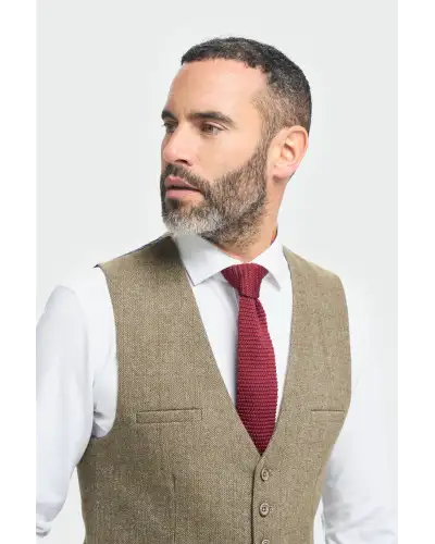 Waistcoats Victory and Innsbruck Gaston Sage Tweed Waistcoat £25.00