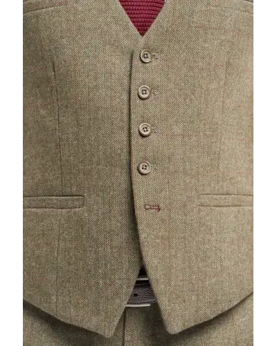 Waistcoats Victory and Innsbruck Gaston Sage Tweed Waistcoat £25.00
