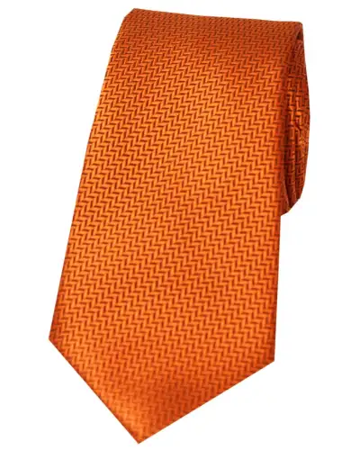 Polyester Ties Soprano Ties Soprano Herringbone Rust Polyester Tie £15.00
