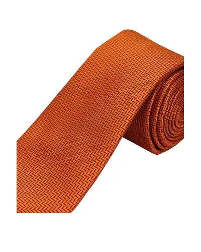 Polyester Ties Soprano Ties Soprano Herringbone Rust Polyester Tie £15.00