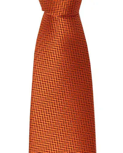 Polyester Ties Soprano Ties Soprano Herringbone Rust Polyester Tie £15.00
