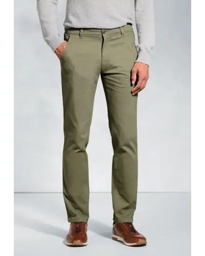 Fit Trousers Brook Taverner Regular Fit Denver Olive Stretch Cotton Chinos £45.00