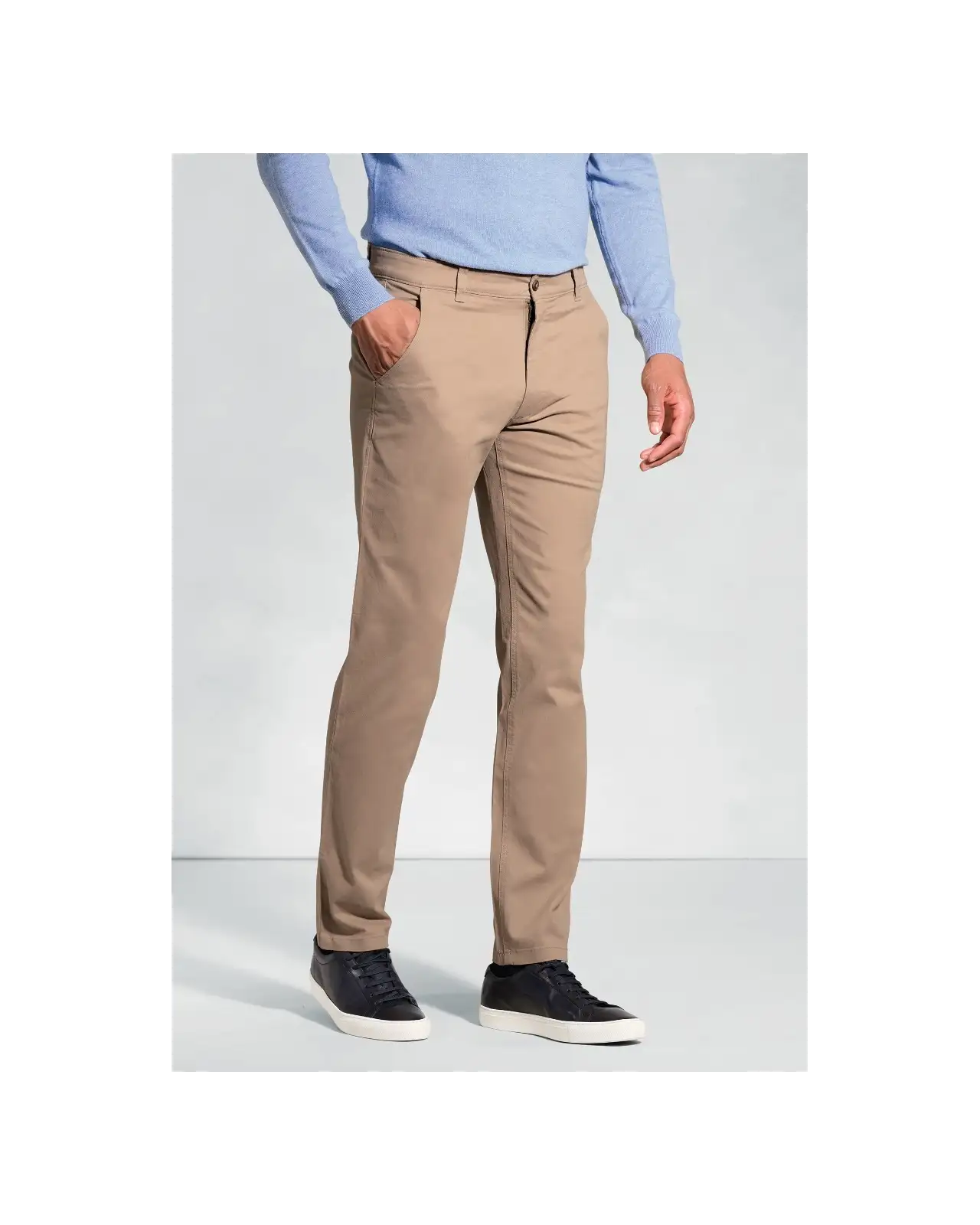 Fit Trousers Brook Taverner Regular Fit Denver Sand Stretch Cotton Chinos £45.00