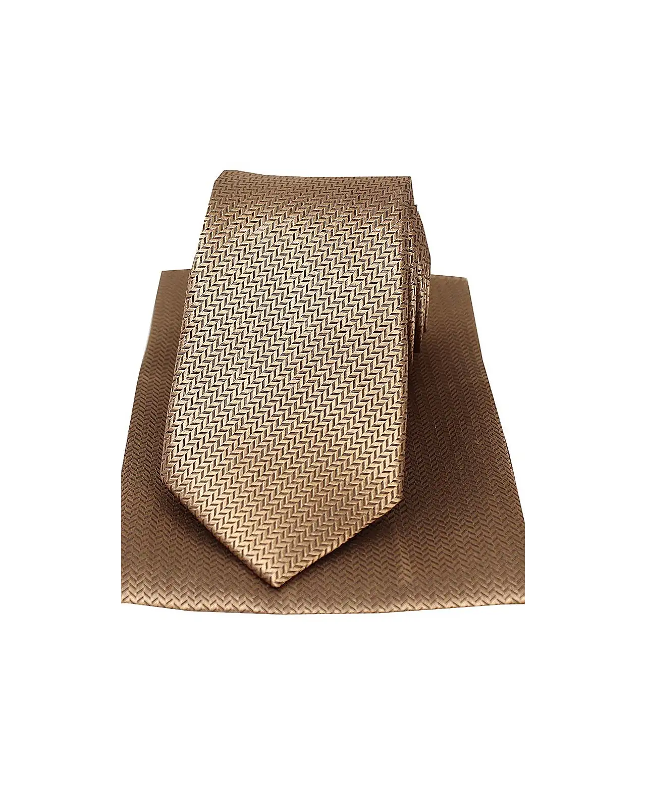 Silk Hankies Soprano Ties Soprano Bronze Herringbone Silk Tie And Hanky Set £34.00