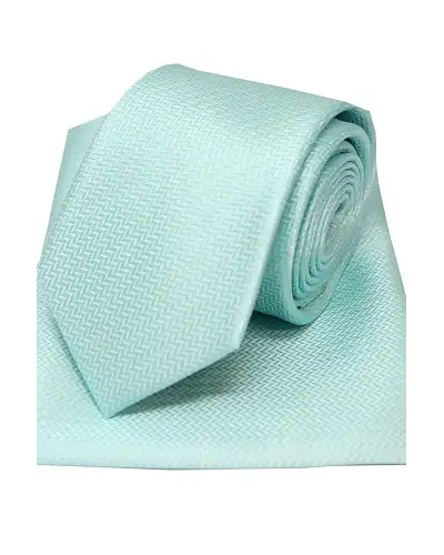 Silk Hankies Soprano Ties Soprano Cyan Herringbone Silk Tie And Hanky Set £34.00