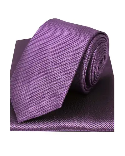 Silk Hankies Soprano Ties Soprano Lilac Herringbone Silk Tie And Hanky Set £34.00
