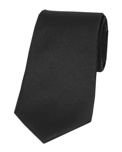 Silk Ties Soprano Ties Soprano Black Diagonal Ribbed Plain Silk Tie £24.00