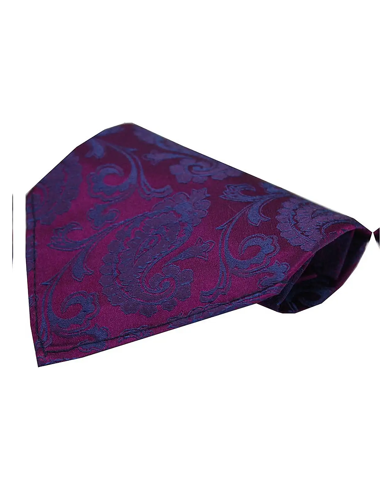 Silk Hankies Soprano Ties Soprano Luxury Plum And Blue Paisley Silk Hanky £15.00