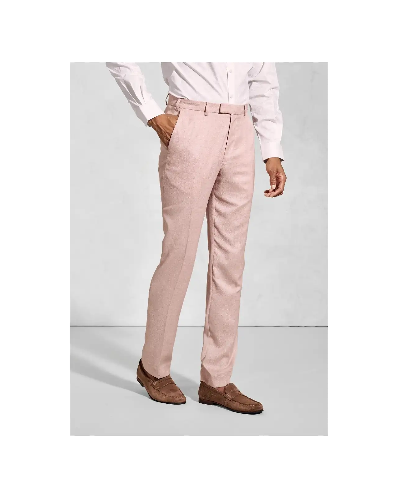 Suit Trousers Brook Taverner Tailored Fit Hardy Pink Textured Occasion Suit Trousers £45.00