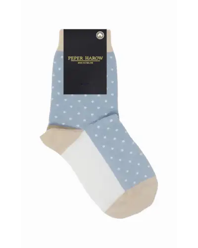 Women PEPER HAROW Pin Polka Womens Socks - Blue £15.00