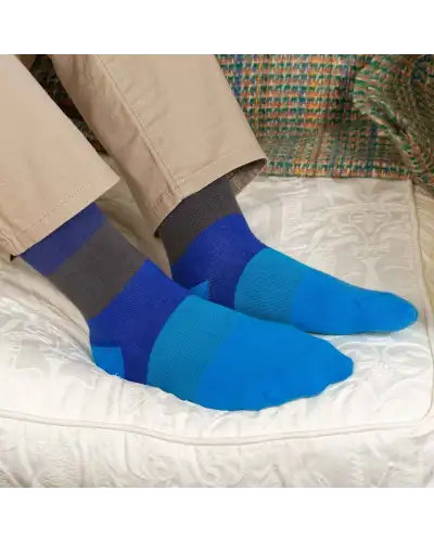 Men PEPER HAROW Block Stripe Mens Socks - Aqua £16.00