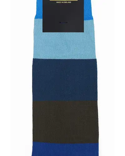 Men PEPER HAROW Block Stripe Mens Socks - Aqua £16.00