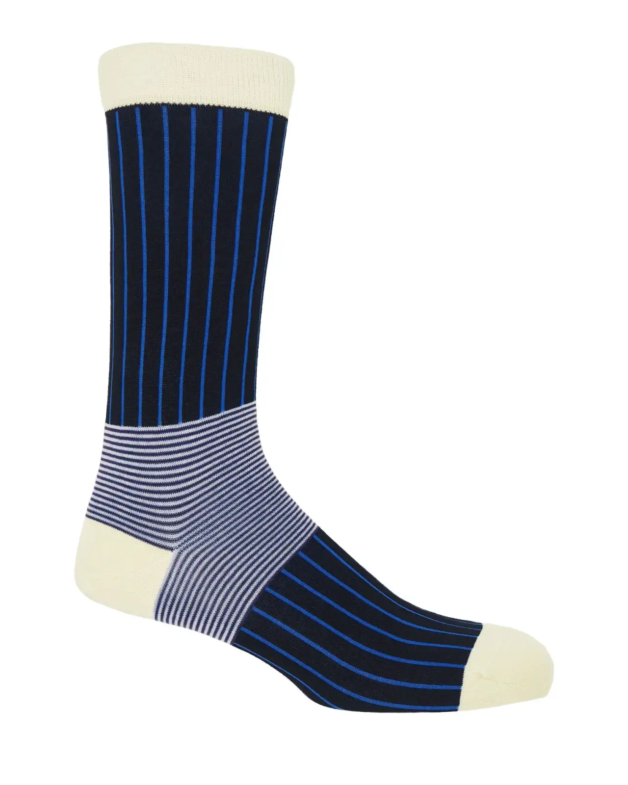 Men PEPER HAROW Oxford Stripe Mens Socks - Black £16.00