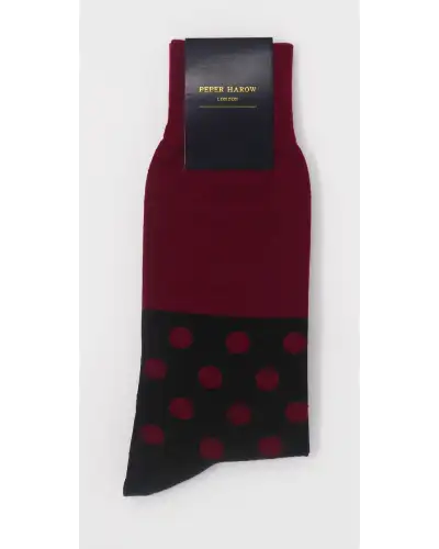 Men PEPER HAROW Mayfair Mens Socks - Burgundy £16.00