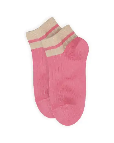 Women PEPER HAROW Old School Womens Trainer Socks - Pink £11.00